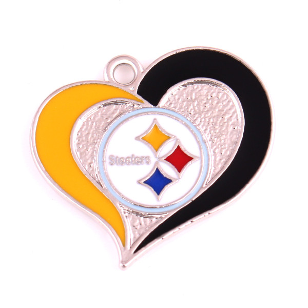 NFL 32 Team Football Drop Oil Heart-Shaped Team Ornament Pendant