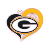 NFL 32 Team Football Drop Oil Heart-Shaped Team Ornament Pendant