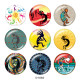 20MM MUSIC Print glass snaps buttons