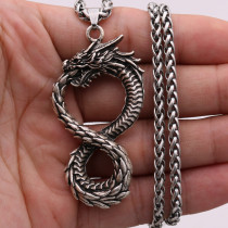 60cm Viking Odin Dragon Necklace