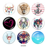 Painted metal 20mm snap buttons  Animal design  Print