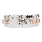 Bohemian Elephant Pendant Multilayer Bracelet Crystal Bracelet Diamond Bracelet