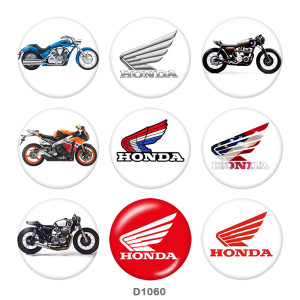 20MM Car  motorcycle  Print glass snaps buttons