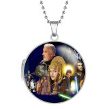 10 styles Star Wars Stainless Steel Rainted Phase Box Photo Necklace  Chain Length 60cm  Diameter 2.7cm