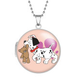 10 styles 101 Dalmatians Stainless Steel Rainted Phase Box Photo Necklace  Chain Length 60cm  Diameter 2.7cm