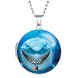 10 styles Finding Nemo Stainless Steel Rainted Phase Box Photo Necklace  Chain Length 60cm  Diameter 2.7cm