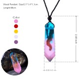 Time Cured Wood Resin Necklace