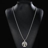 Tree of Life Openwork Jewelry Necklace with Stainless Steel Chain