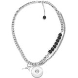 Stainless steel Necklace lock love stars fit 20MM chunks snap button jewelry