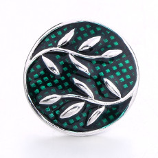 20MM enamel leaves  design  Metal snap buttons