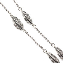 Alloy leaf easy lanyard necklace work card key long necklace fit 20MM chunks snap button jewelry