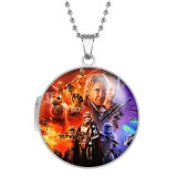 10 styles Star Wars Stainless Steel Rainted Phase Box Photo Necklace  Chain Length 60cm  Diameter 2.7cm