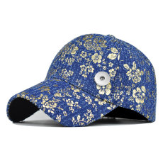 High Quality Printing Hip Hop Baseball Cap Cotton Gold Thread Baseball Cap Letter Printing Peaked Cap fit 18mm snap button jewelry