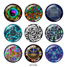 20MM faith Print glass snaps buttons