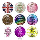 Painted metal 20mm snap buttons  carry on Print