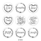 20MM family Print glass snaps buttons