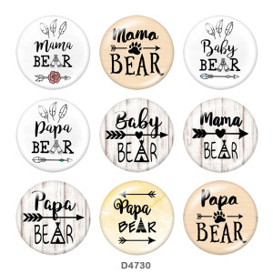 Painted metal 20mm snap buttons  MOM MAMA Print