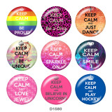 Painted metal 20mm snap buttons  declaration Print