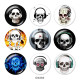 20MM skull Print glass snaps buttons