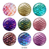 Painted metal 20mm snap buttons  serpentine Print