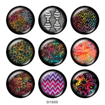 Painted metal 20mm snap buttons  decorative pattern Print