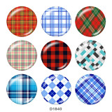 Painted metal 20mm snap buttons  Checkerboard element Print