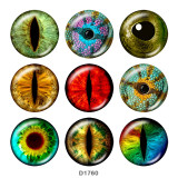 20MM eyes Print glass snaps buttons