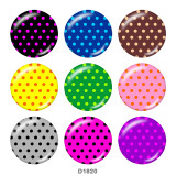 Painted metal 20mm snap buttons  Wave point element Print