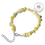 Natural Crystal Agate Crushed Stone Semi-Precious Stone Bracelet Irregular Stone fit 18mm snap button jewelry