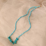 Colorful Beaded Necklace Natural Stone Clavicle Chain Necklace