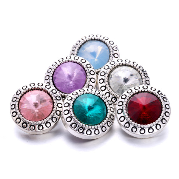 20MM   rhinestones  design  Metal snap buttons