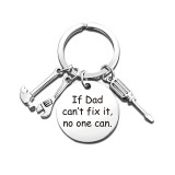 Stainless Steel Keychain Father's Day Gift Dad Tools Hammer Screwdriver Wrench