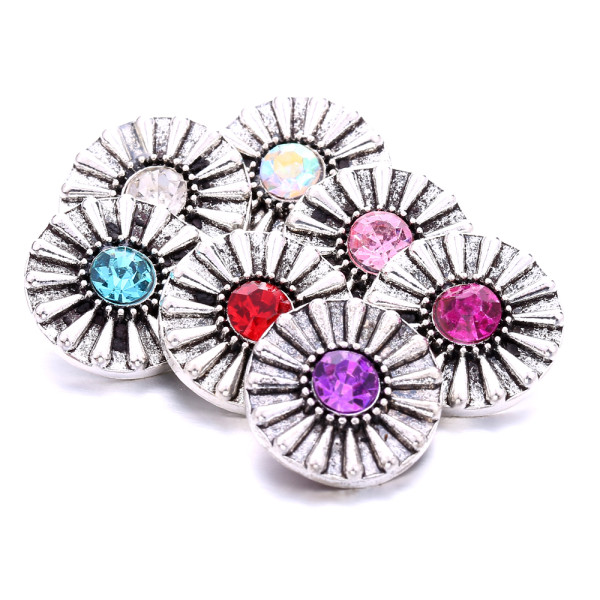 20MM   rhinestones  design  Metal snap buttons