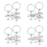 Keychain Stainless Steel Couple Puzzle Ornament Valentine's Day Gift