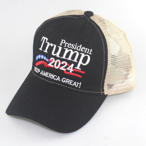 Washed mesh cap Trump 2024 US election baseball cap embroidered cap