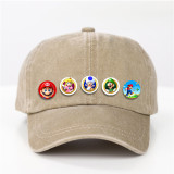 Children's hats Boys and girls sun hats Washed cotton Baseball caps Head circumference 52-54cm/adjustable/suitable for 3-8 years old