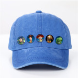 Children's hats Boys and girls sun hats Washed cotton Baseball caps Head circumference 52-54cm/adjustable/suitable for 3-8 years old