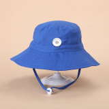 Sun hat men and women baby breathable quick-drying beach hat children's sunscreen adjustable fisherman hat fit 18mm snap button jewelry