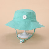 Sun hat men and women baby breathable quick-drying beach hat children's sunscreen adjustable fisherman hat fit 18mm snap button jewelry