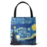 Van Gogh starry sky oil painting tote bag ladies canvas bag beach bag