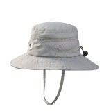 Children's sunscreen sun hat breathable fisherman hat adjustable outdoor boys and girls baby children's hats fit 18mm snap button jewelry