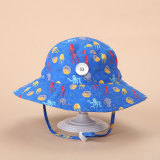 Sun hat men and women baby breathable quick-drying beach hat children's sunscreen adjustable fisherman hat fit 18mm snap button jewelry