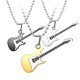 Stainless Steel Music Guitar Pendant Lover Gift Couple Pendant Necklace