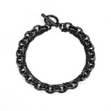 New Simple Double Layer OT Type Stainless Steel Bracelet
