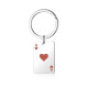 Stainless Steel Ace of Hearts Ace of Spades keychain
