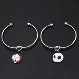 Halloween Ornaments Cute Christmas Horror Night Jack and Sally Zombie Ghost Alloy Bracelet