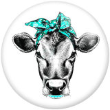 20MM pattern cows  Print  glass snaps buttons