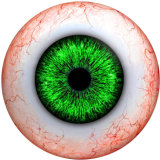 20MM  Eyes Cat Eye Eyeball Print  glass snaps buttons  Jewelry Making