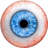 20MM  Eyes Cat Eye Eyeball Print  glass snaps buttons