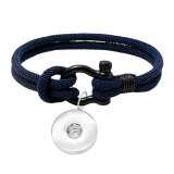 Stainless Steel Bracelet Horseshoe Buckle Couple Bracelet fit 18mm snap button jewelry